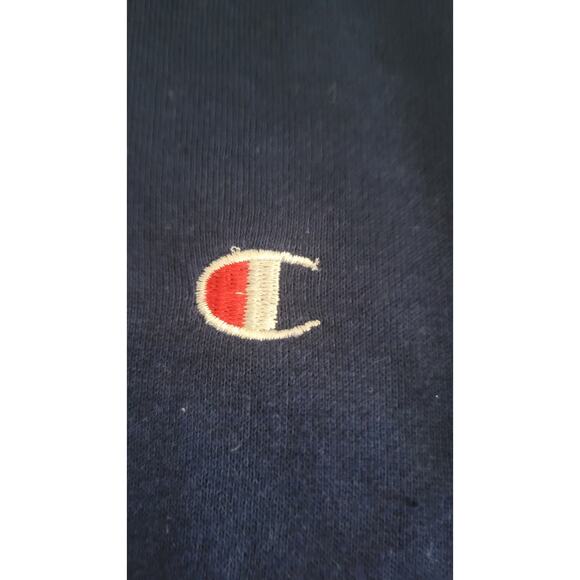 Vtg 80s Champion Reverse Weave Kangaroo Pocket Crewneck Small Navy Made in USA - Picture 9 of 13